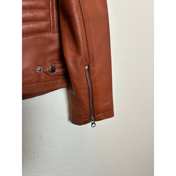 NEW! REAL LEATHER WOMEN'S JACKET COLOR BROWN /TAN SIZE L - Picture 11 of 13